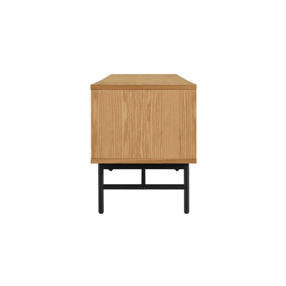Lowboard mit Eichenfurnier und 2 Türen, 160 × 40 × 50 cm | VIA X SELECTION