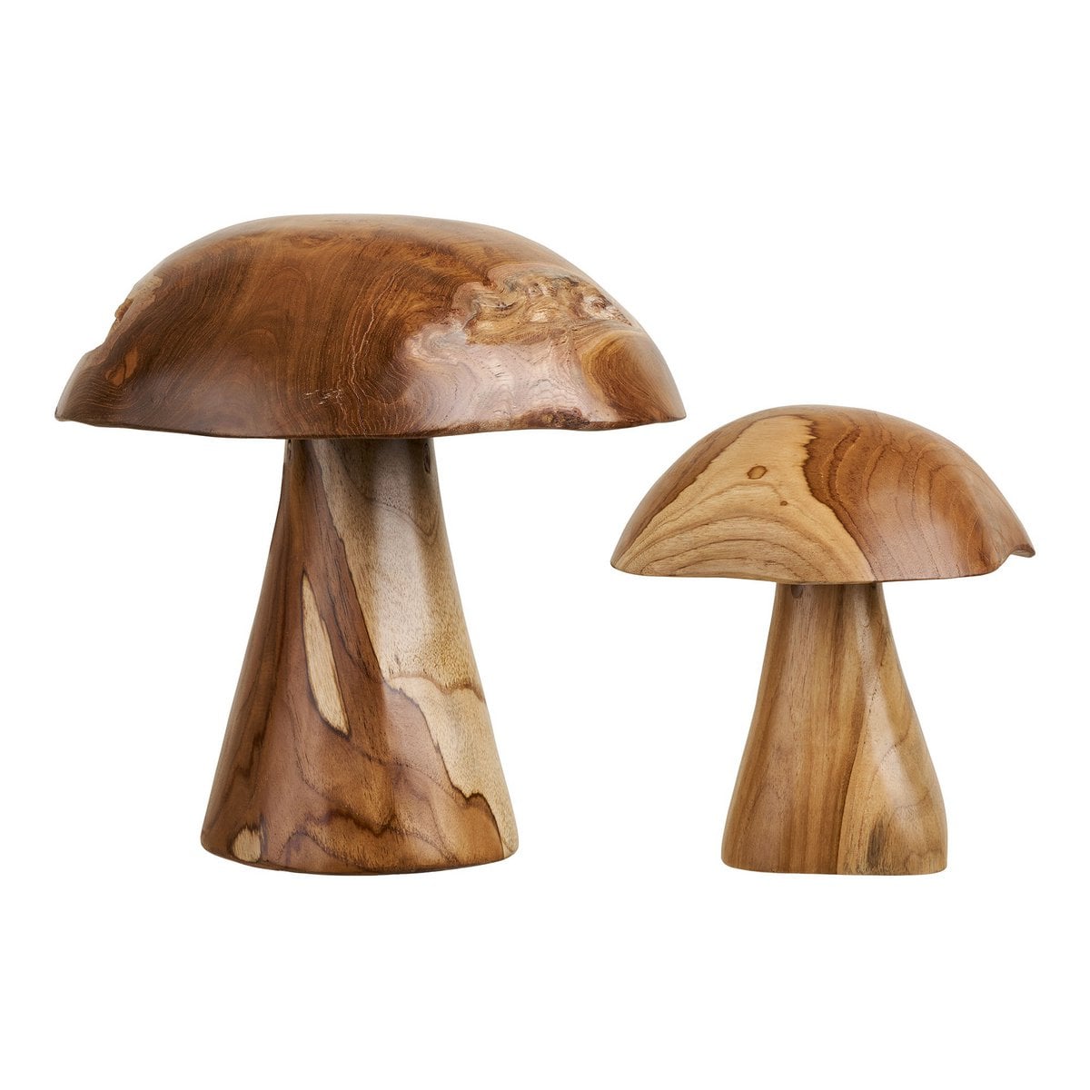 Deko-Pilze aus Teakholz, 2er-Set | VIA X SELECTION