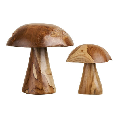Deko-Pilze aus Teakholz, 2er-Set | VIA X SELECTION