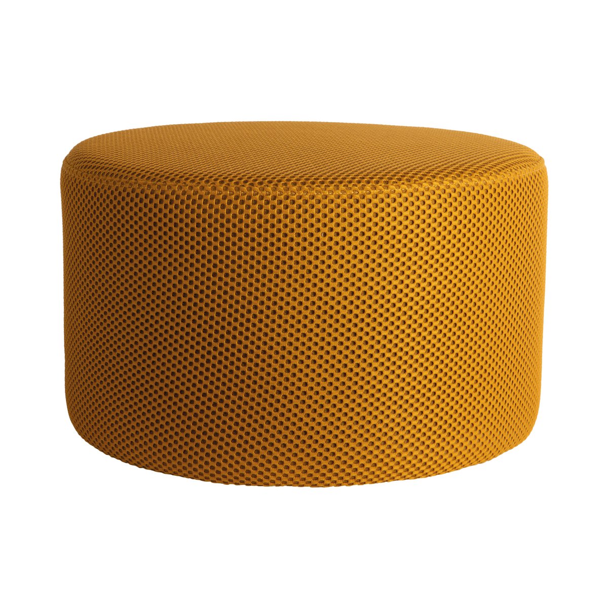 Runder Pouf mit Netzstruktur in Gelb | VIA X SELECTION