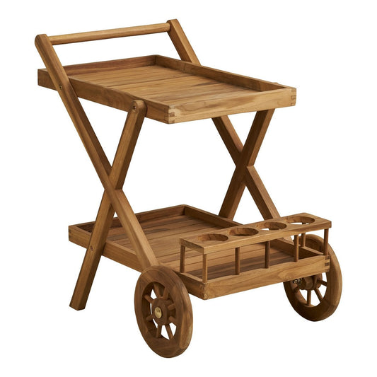 Servierwagen aus Teak, 86 × 50 × 81 cm | VIA X SELECTION