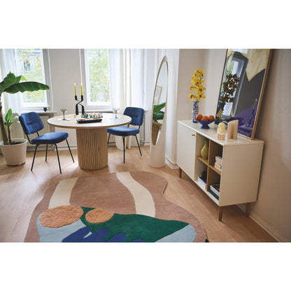 TOM TAILOR Home runder Esstisch Mangoholz gerippter Mittelfuß 120 cm | VIA X SELECTION