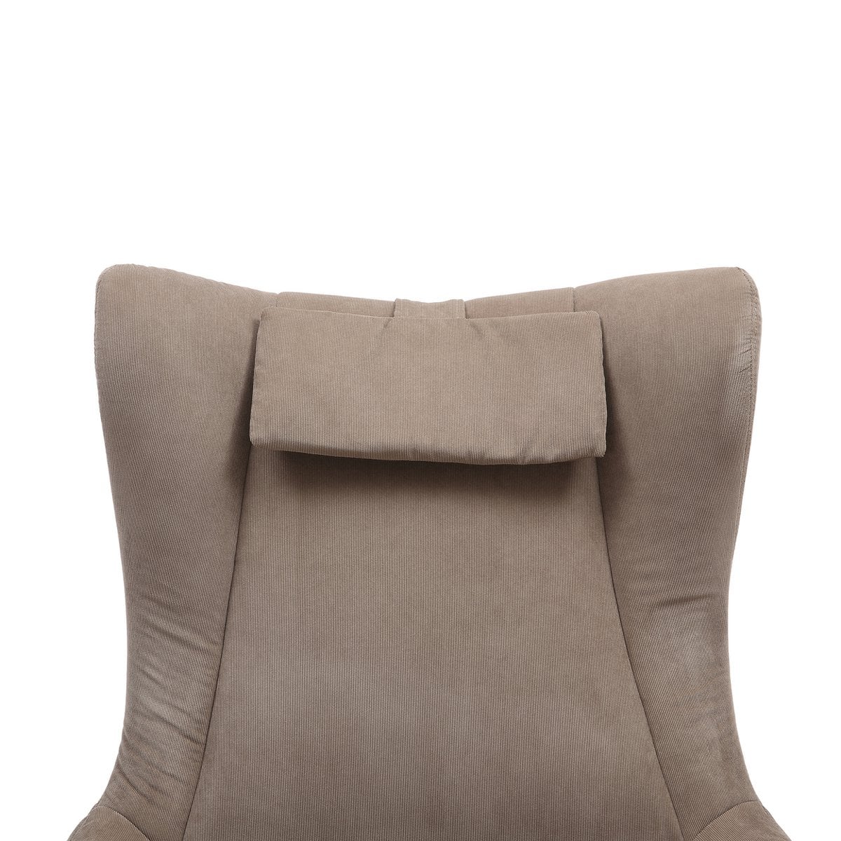 Drehsessel mit Hocker in Cord-Optik braun | VIA X SELECTION