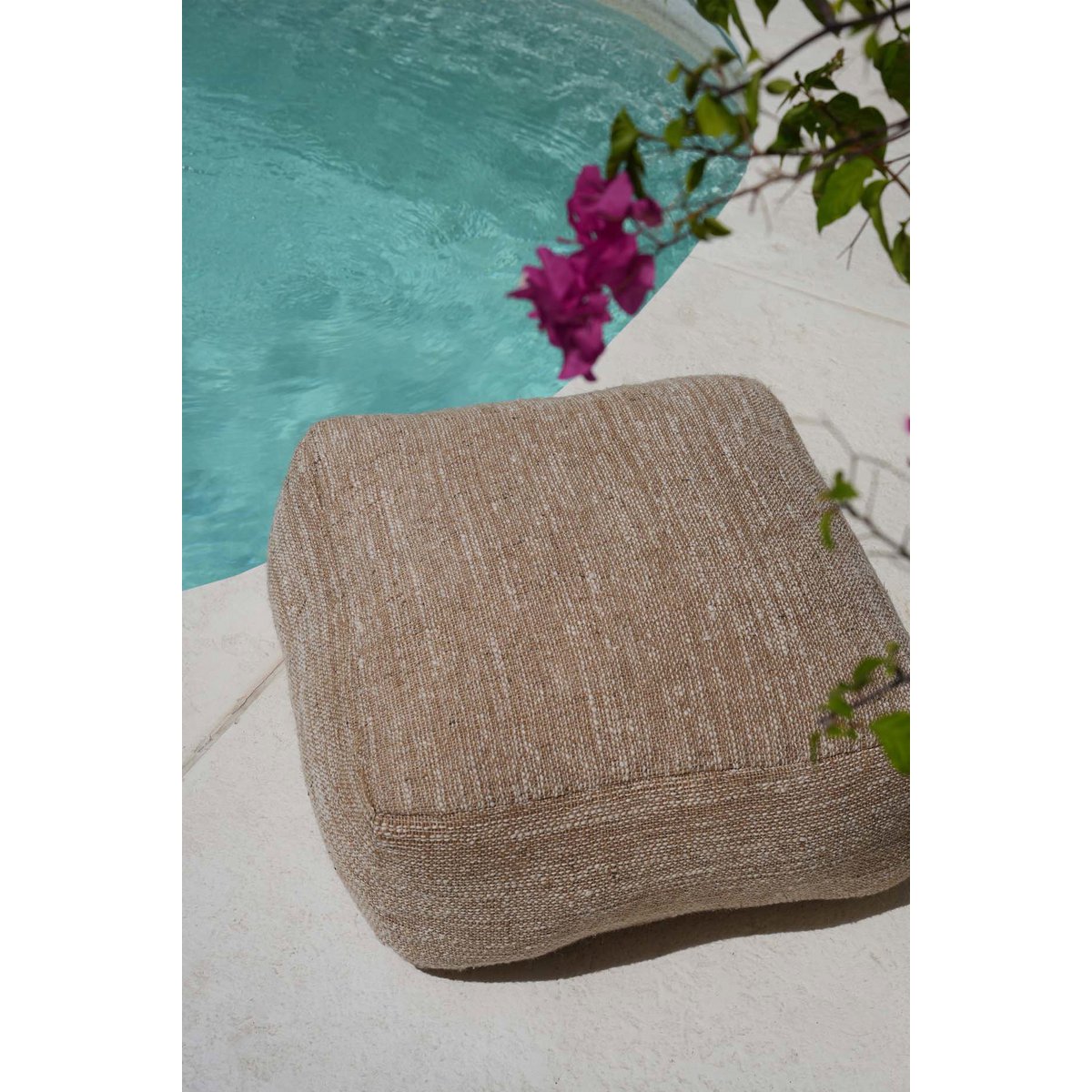 Beiger Baumwoll-Pouf | VIA X SELECTION
