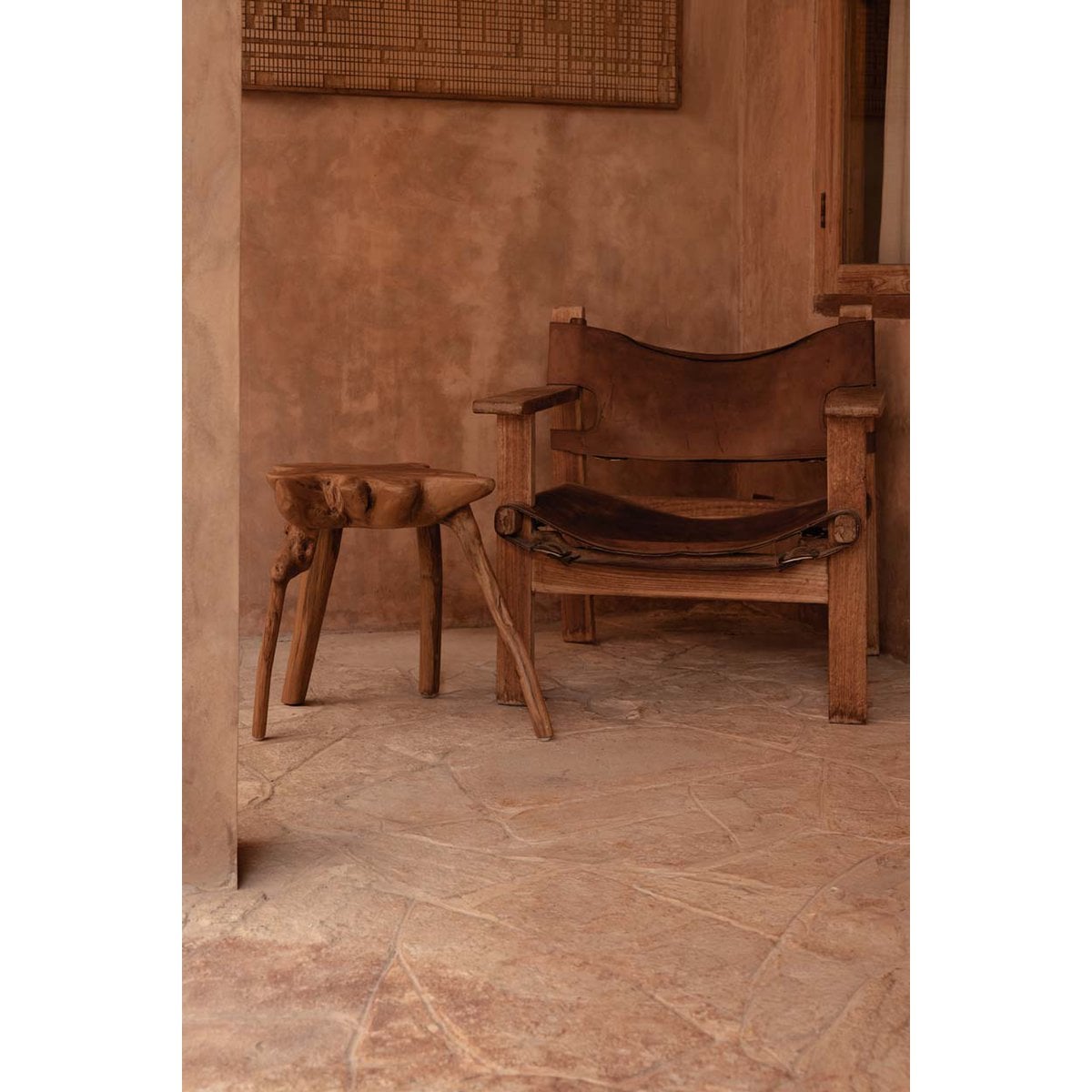 Beistelltisch aus Teak-Wurzelholz, 45 × 45 × 45 cm | VIA X SELECTION