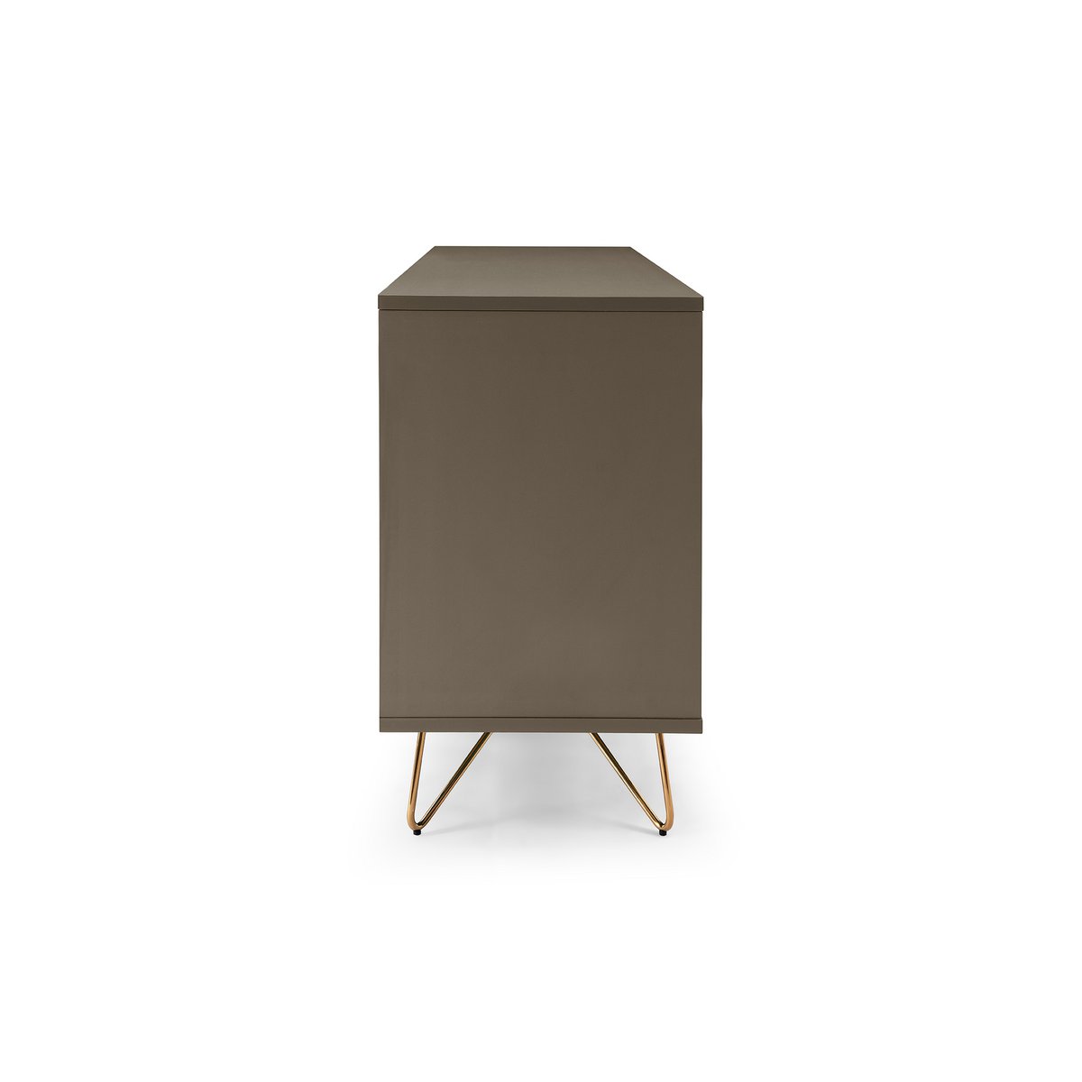 Sideboard grau mit 2 Türen und 3 Schubladen, 40 × 150 × 70 cm | VIA X SELECTION