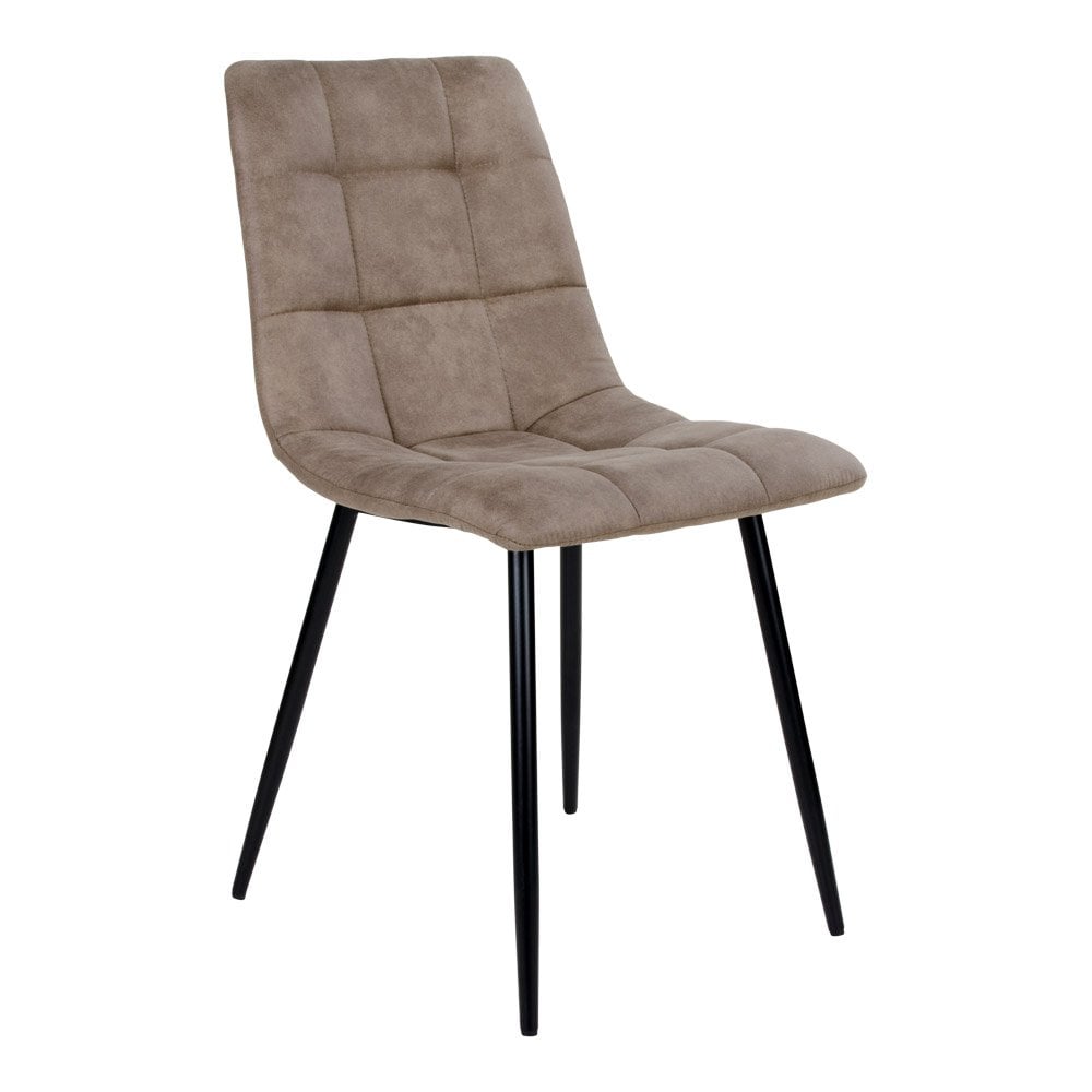 Esszimmerstuhl aus Mikrofaser braun | VIA X SELECTION