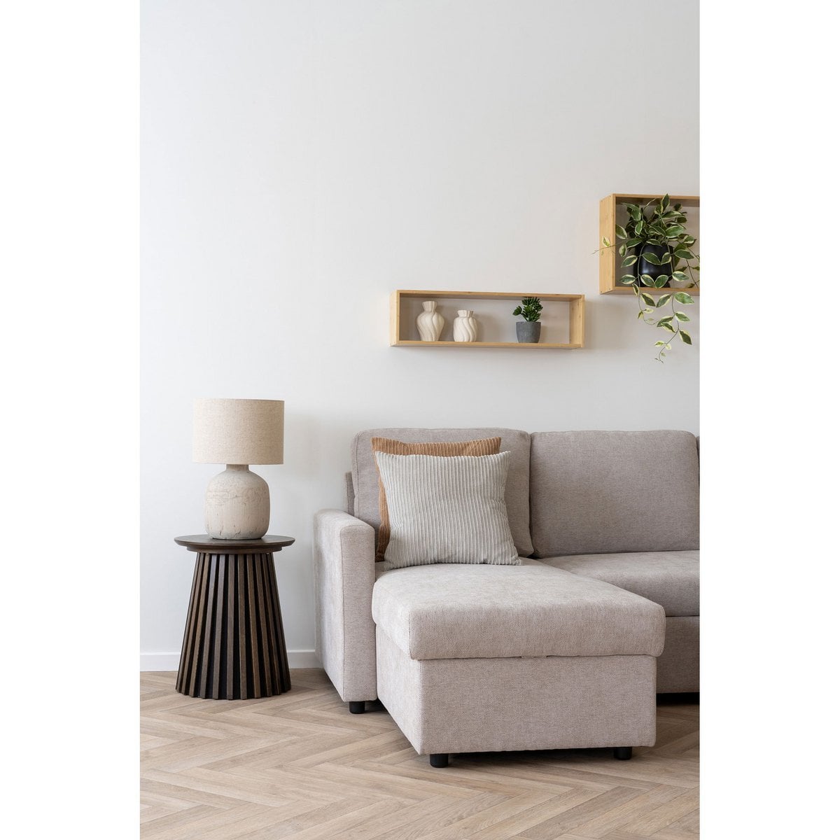Kissen aus Polyester beige, 45 × 45 cm | VIA X SELECTION