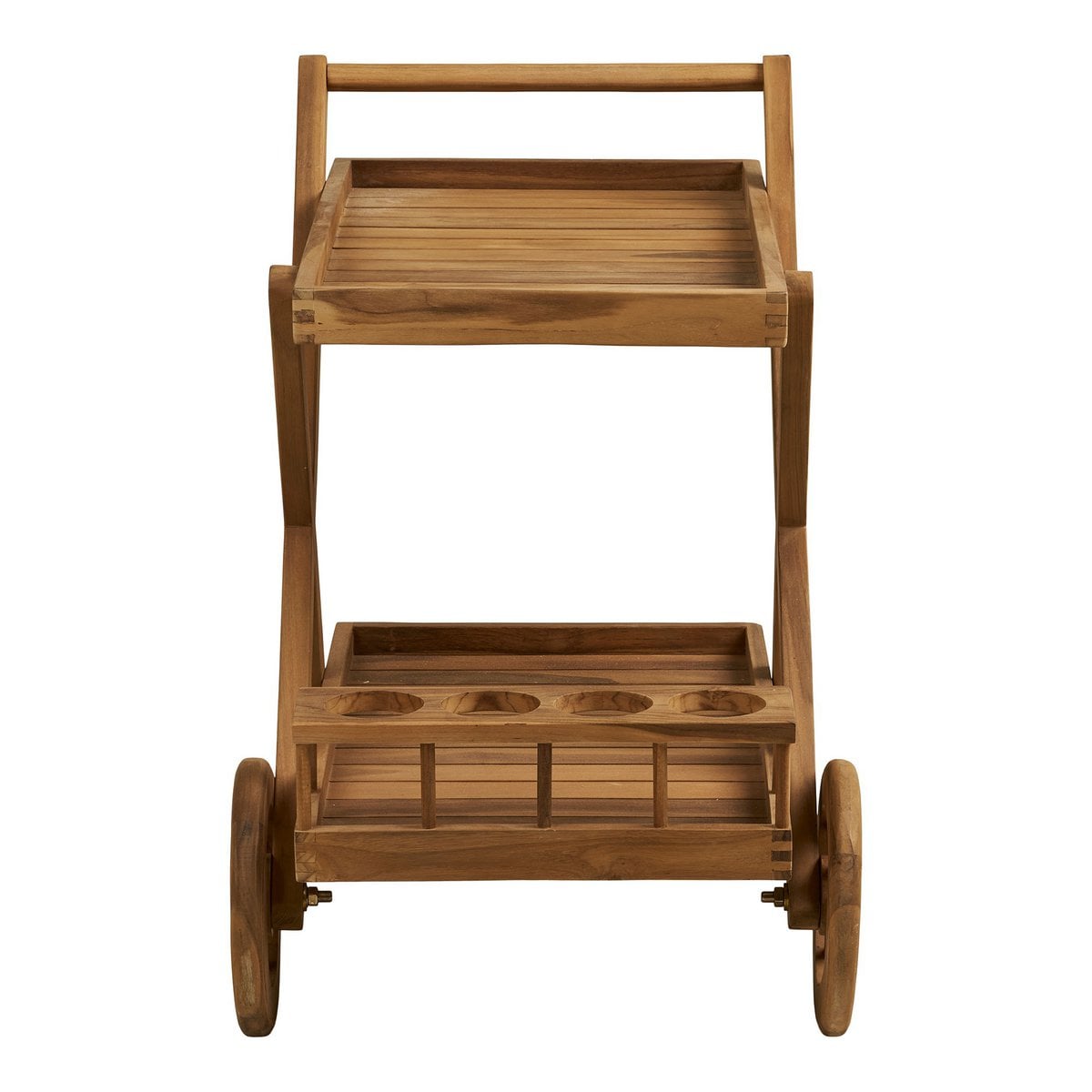 Servierwagen aus Teak, 86 × 50 × 81 cm | VIA X SELECTION