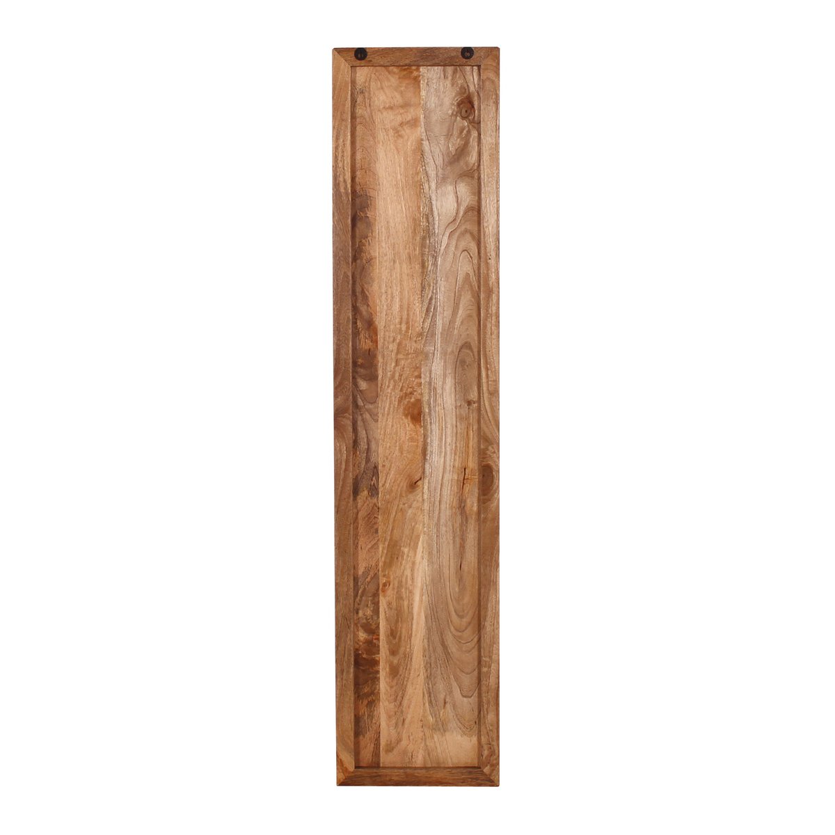Wand-Weinregal aus Mangoholz und schwarzem Metall für 8 Flaschen, 16 × 33 × 148 cm | VIA X SELECTION