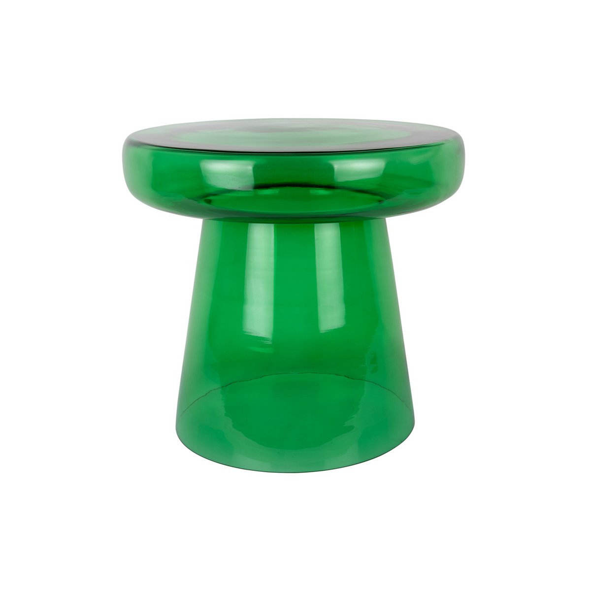 Glas-Beistelltisch rauchgrün, Ø, 41 × 38 cm | VIA X SELECTION