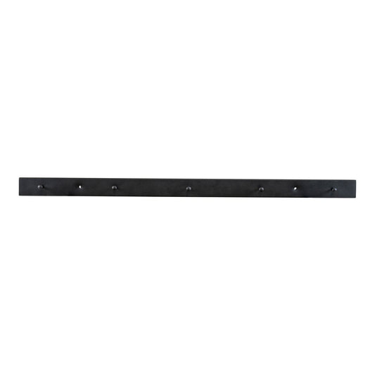Wandgarderobe aus schwarzem Stahl, 70 × 4 × 4 cm | VIA X SELECTION