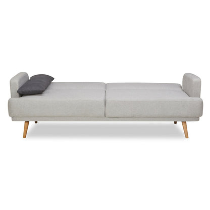 3-Sitzer-Sofa aus grauem Webstoff mit Liegefunktion | VIA X SELECTION
