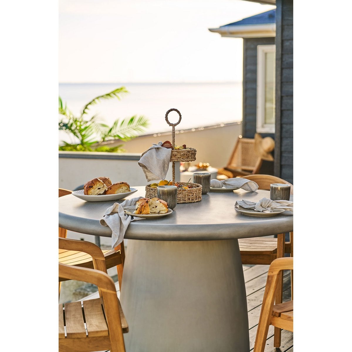 Hohes Seegras-Tablett Ø 25 × 40,5 cm | VIA X SELECTION
