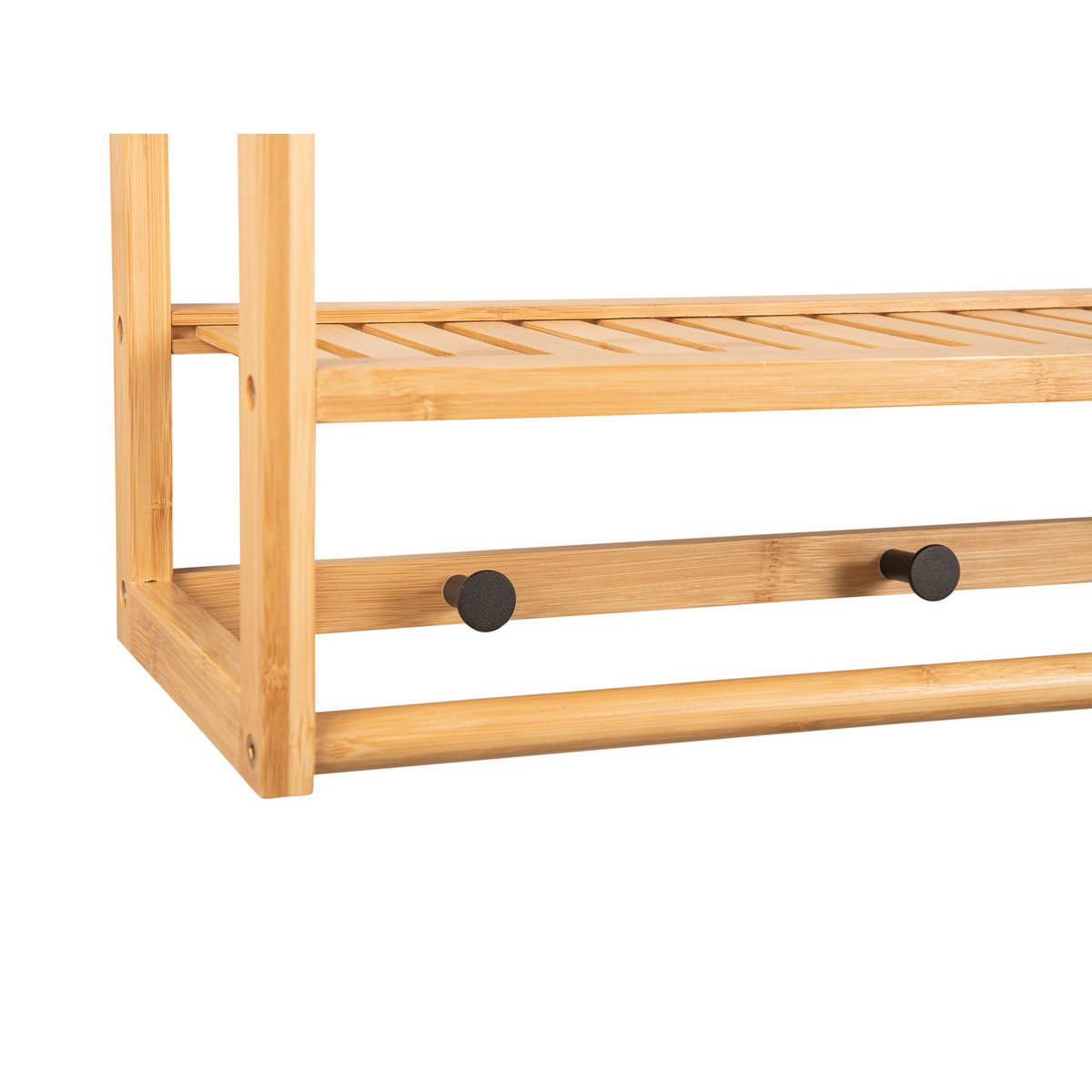 Wandgarderobe aus Bambus natur, 60 × 20 × 54 cm | VIA X SELECTION