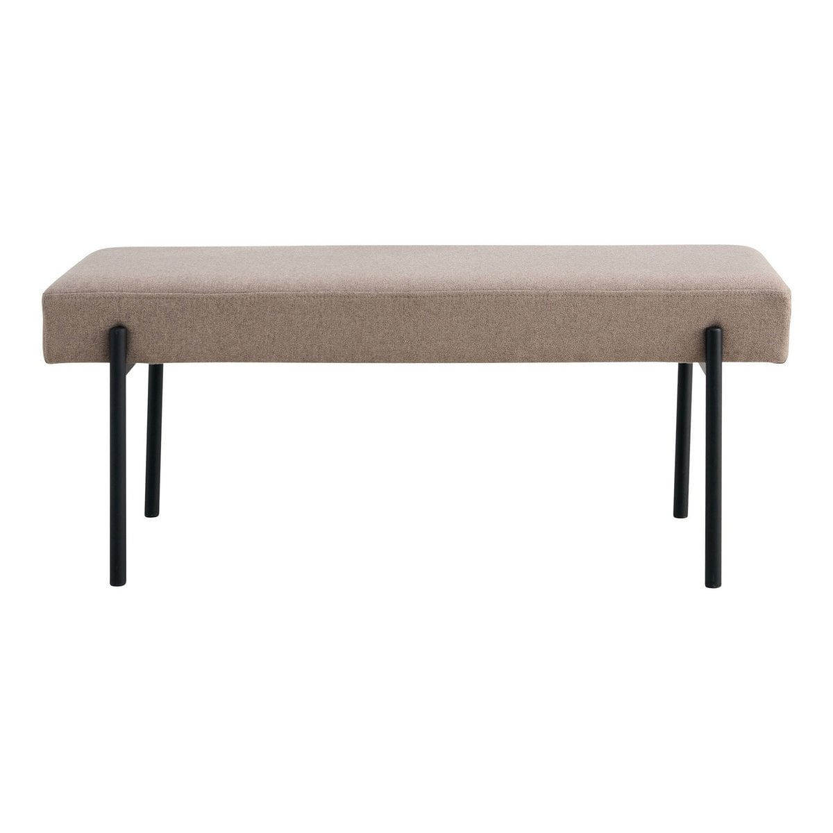 Sitzbank aus Stoff steinfarben 100 cm | VIA X SELECTION