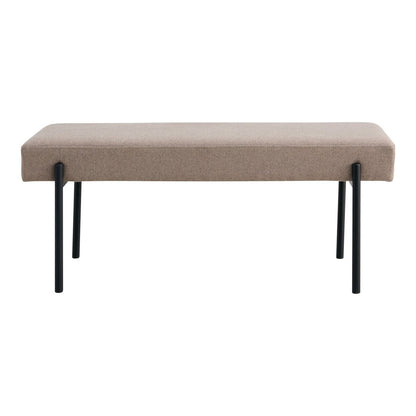 Sitzbank aus Stoff steinfarben 100 cm | VIA X SELECTION