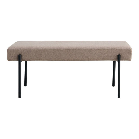 Sitzbank aus Stoff steinfarben 100 cm | VIA X SELECTION