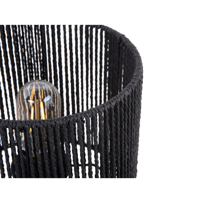 Leitmotiv Forma Pin Tischleuchte aus Jute in Schwarz | VIA X SELECTION