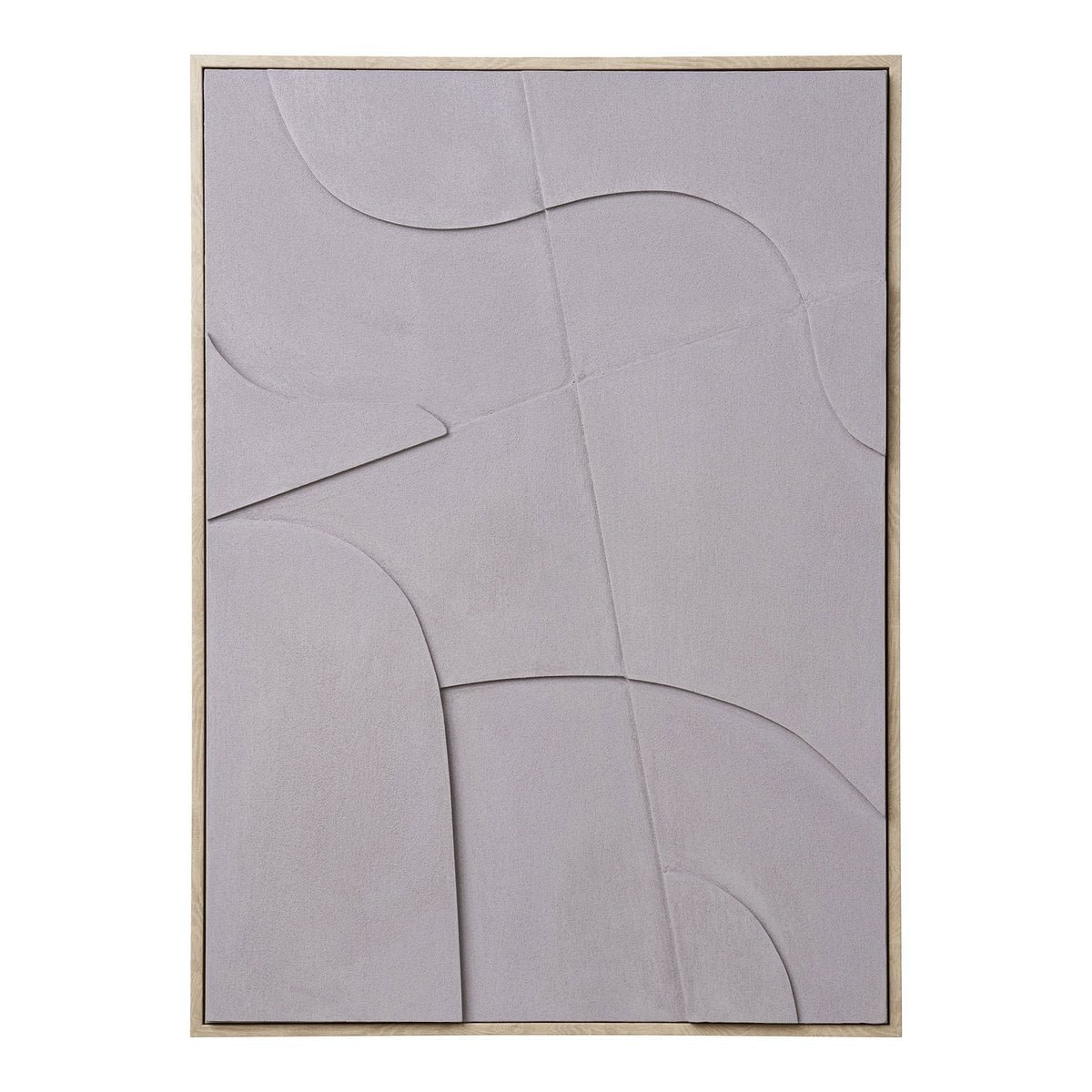 Graue Relief-Wanddekoration auf Leinwand, 50 × 70 cm | VIA X SELECTION
