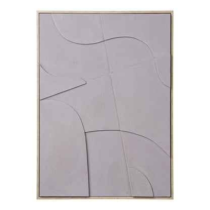 Graue Relief-Wanddekoration auf Leinwand, 50 × 70 cm | VIA X SELECTION