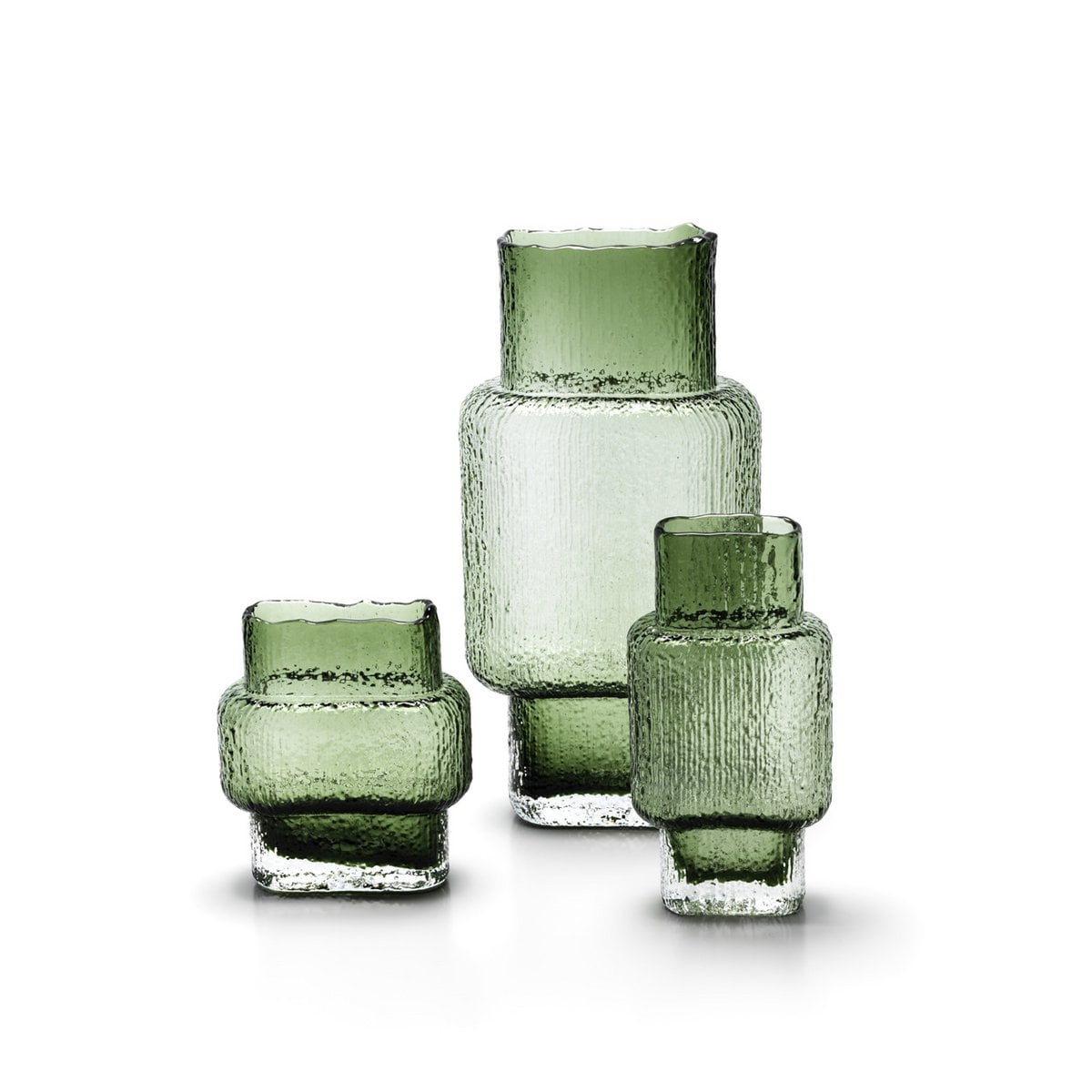 Schmale Vase aus grünem Glas | VIA X SELECTION