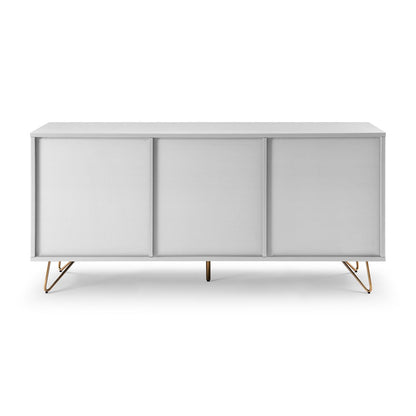 Sideboard weiß mit 2 Türen und 3 Schubladen, 40 × 150 × 70 cm | VIA X SELECTION