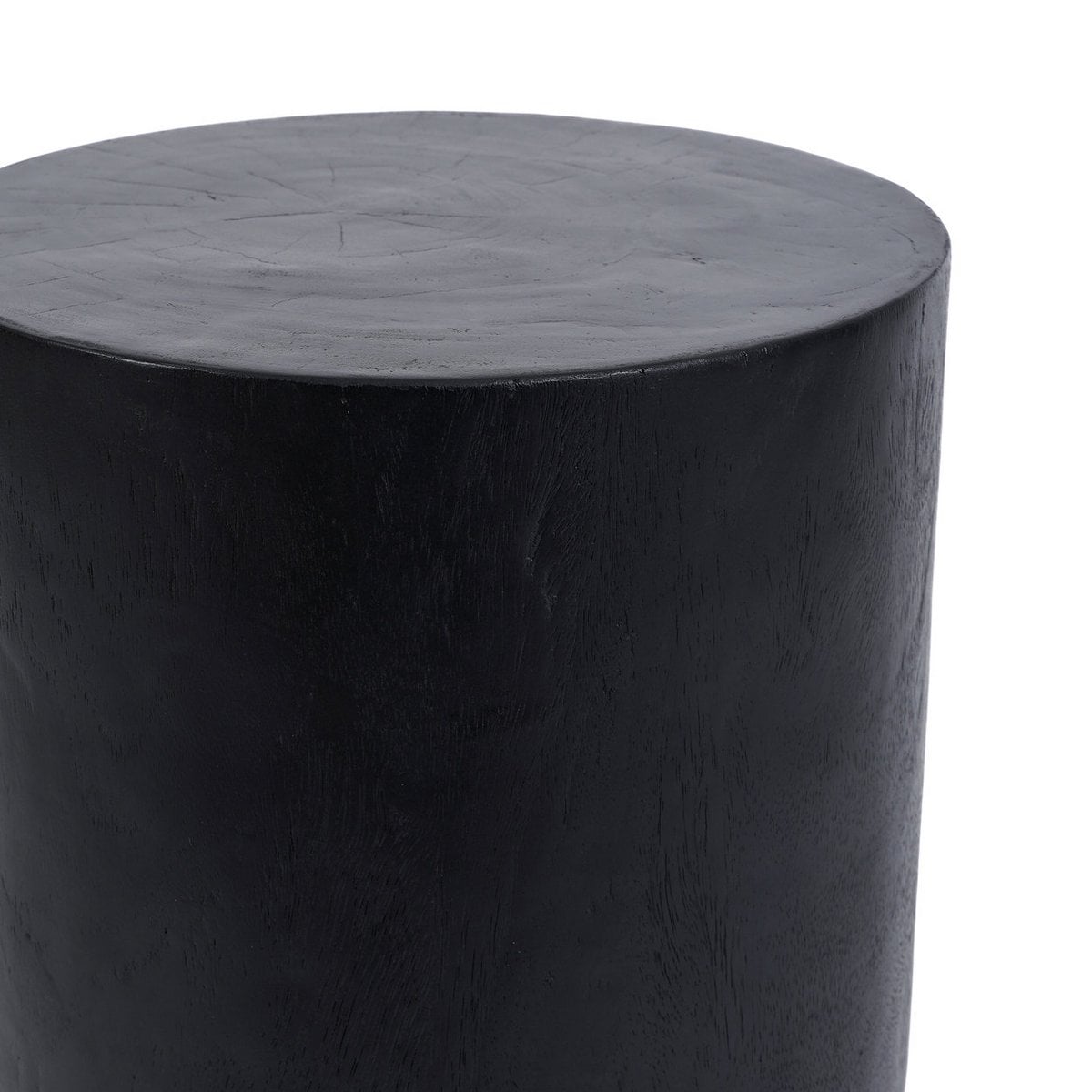 Hocker aus Suarholz schwarz mit glatter Form | VIA X SELECTION