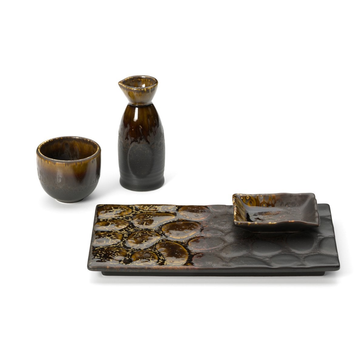 Sake-Ausgießer aus brauner Keramik 12,8 cm | VIA X SELECTION