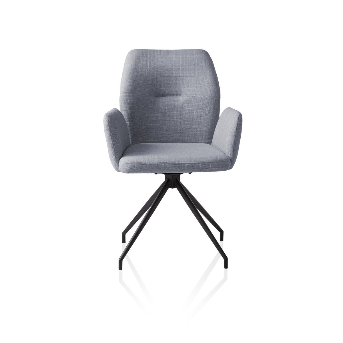Drehsessel aus Strukturstoff dunkelgrau | VIA X SELECTION