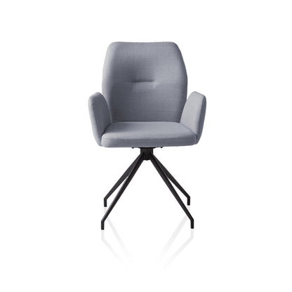 Drehsessel aus Strukturstoff dunkelgrau | VIA X SELECTION