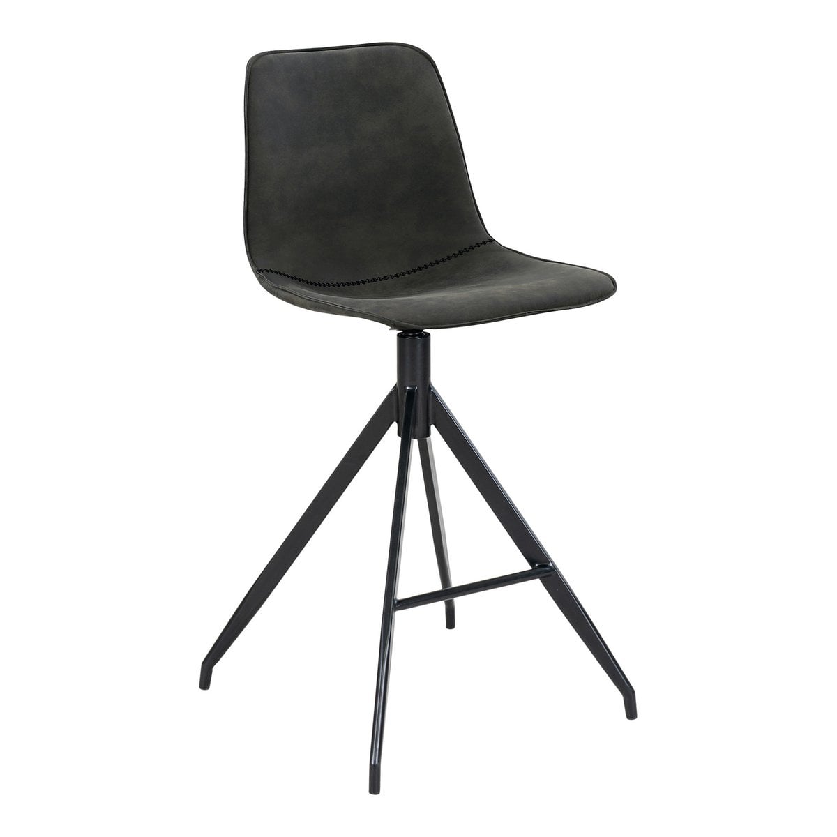 Tresenstuhl aus Mikrofaser grau im 2er-Set | VIA X SELECTION
