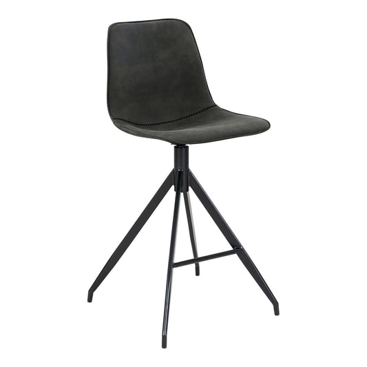 Tresenstuhl aus Mikrofaser grau im 2er-Set | VIA X SELECTION