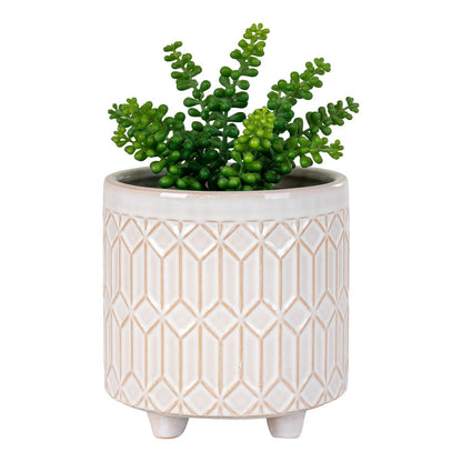 Blumentopf aus Steinzeug weiß, Ø 20 cm | VIA X SELECTION