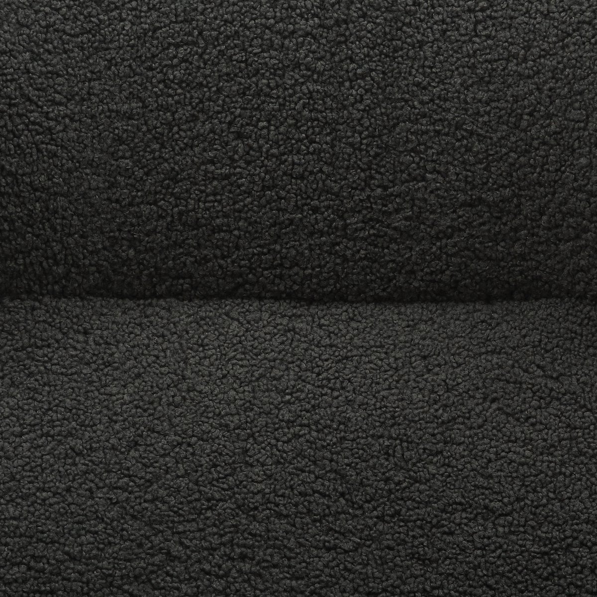 Sessel mit Hocker in Teddyfell-Optik anthrazit | VIA X SELECTION