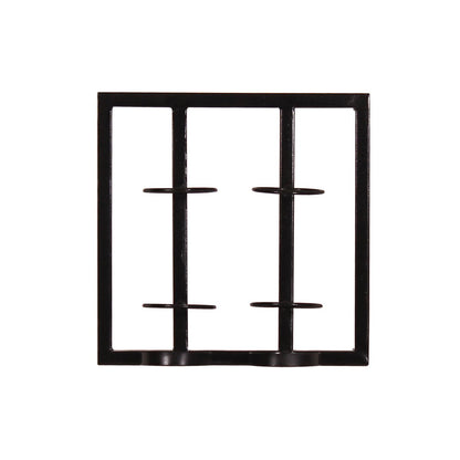 Wand-Weinregal aus schwarzem Metall für 2 Flaschen, 15 × 35 × 35 cm | VIA X SELECTION