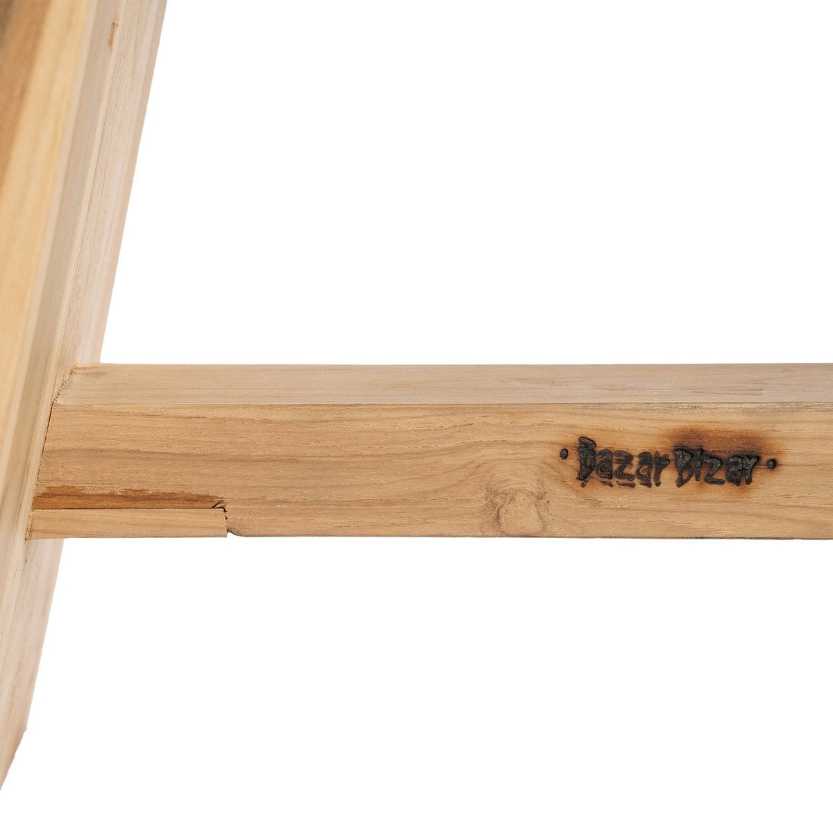 Hocker aus Suarholz natur mit schwarzer Ledersitzfläche | VIA X SELECTION