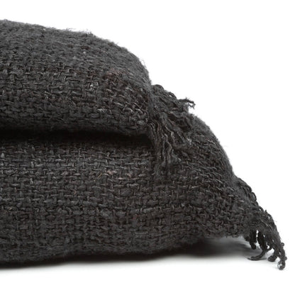 Kissenbezug aus Baumwolle in Schwarz und Dunkelblau, 30 × 50 cm | VIA X SELECTION