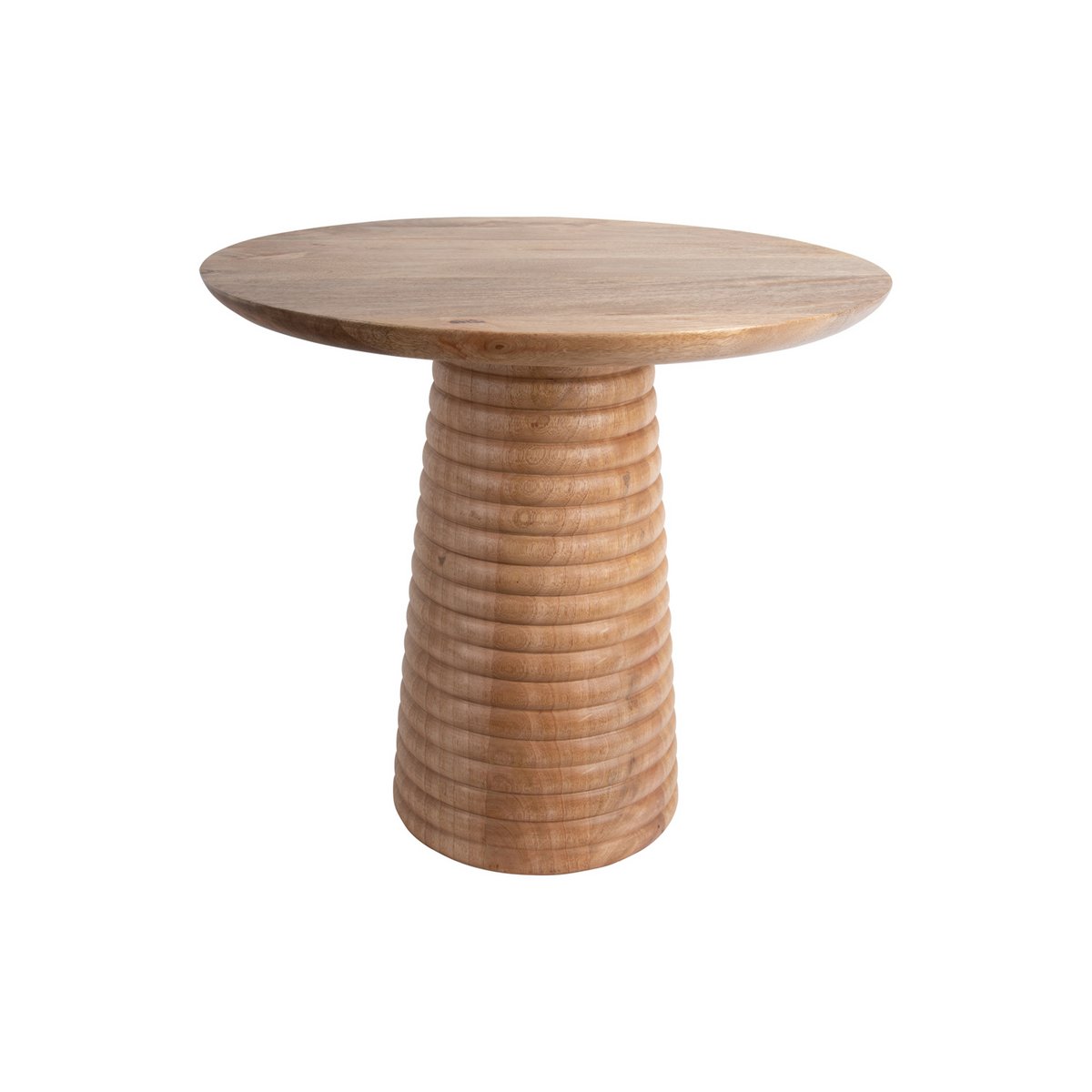 Beistelltisch aus Holz mit gestuftem Fuß, 50 × 50 × 35 cm | VIA X SELECTION