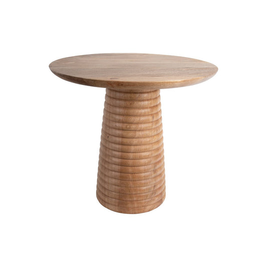 Beistelltisch aus Holz mit gestuftem Fuß, 50 × 50 × 35 cm | VIA X SELECTION