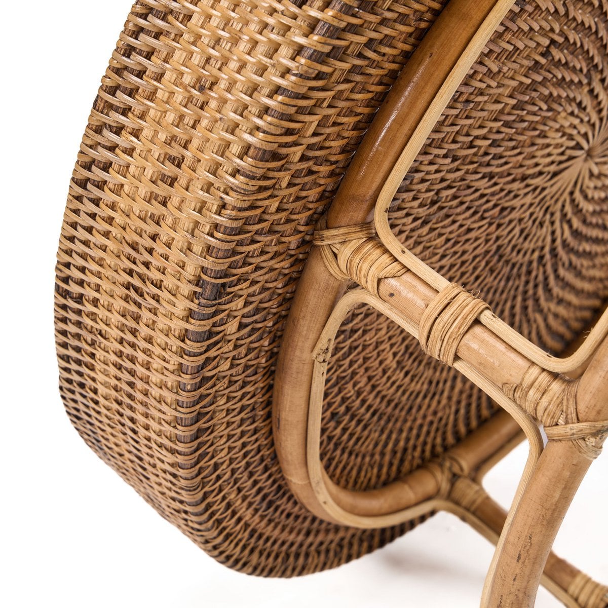 Rundes Rattan-Tablett in Naturbraun, Ø 50 cm | VIA X SELECTION