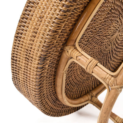Rundes Rattan-Tablett in Naturbraun, Ø 50 cm | VIA X SELECTION