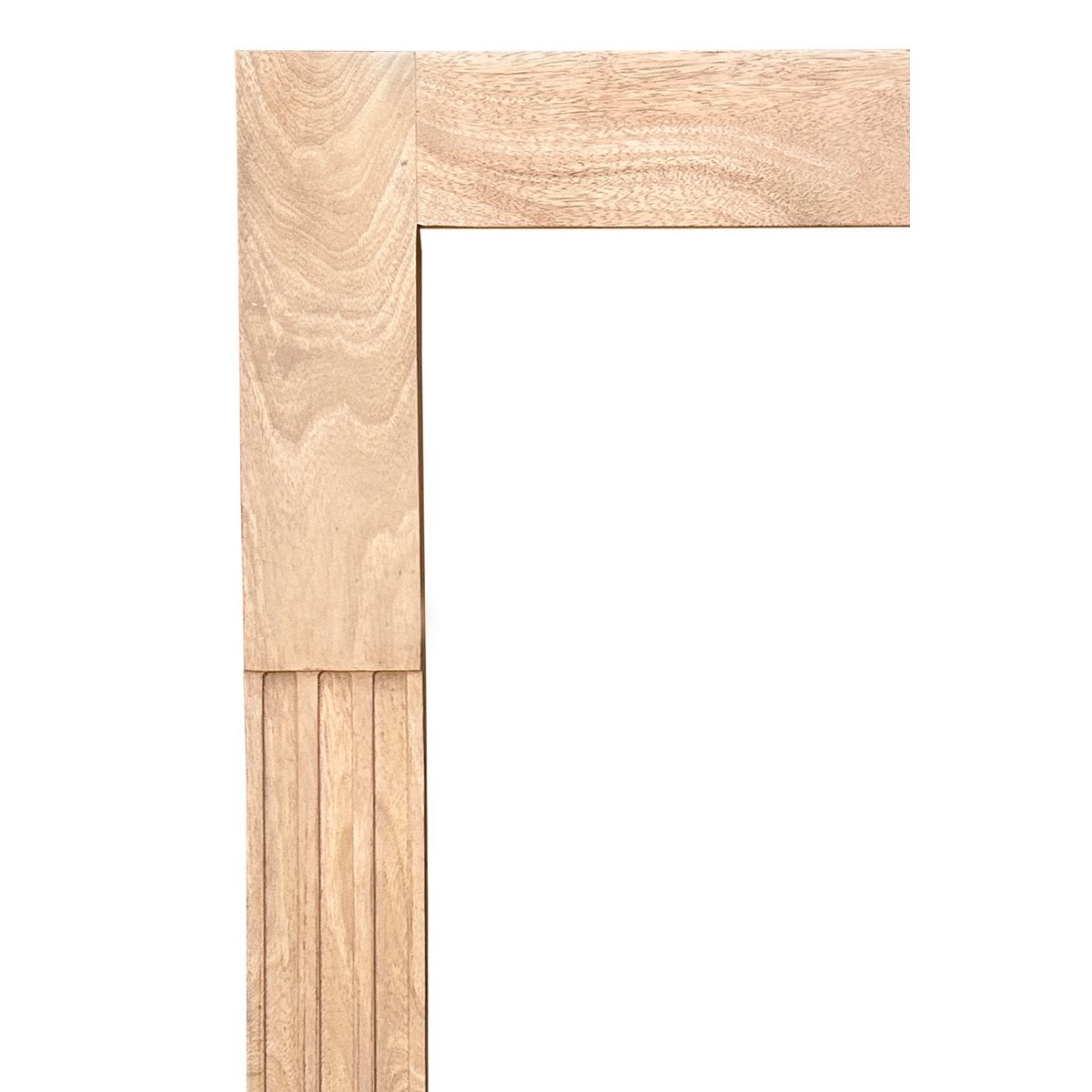 Wandspiegel mit Lamellenrahmen aus Mangoholz, 68 × 79 cm | VIA X SELECTION