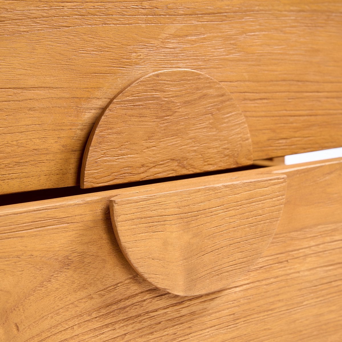 Nachttisch aus Teakholz mit zwei Schubladen, 50 × 40 × 58 cm | VIA X SELECTION