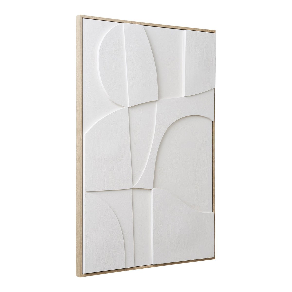 Weiße Wanddekoration mit Reliefstruktur, 60 × 90 cm | VIA X SELECTION