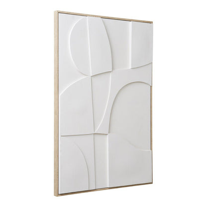 Weiße Wanddekoration mit Reliefstruktur, 60 × 90 cm | VIA X SELECTION