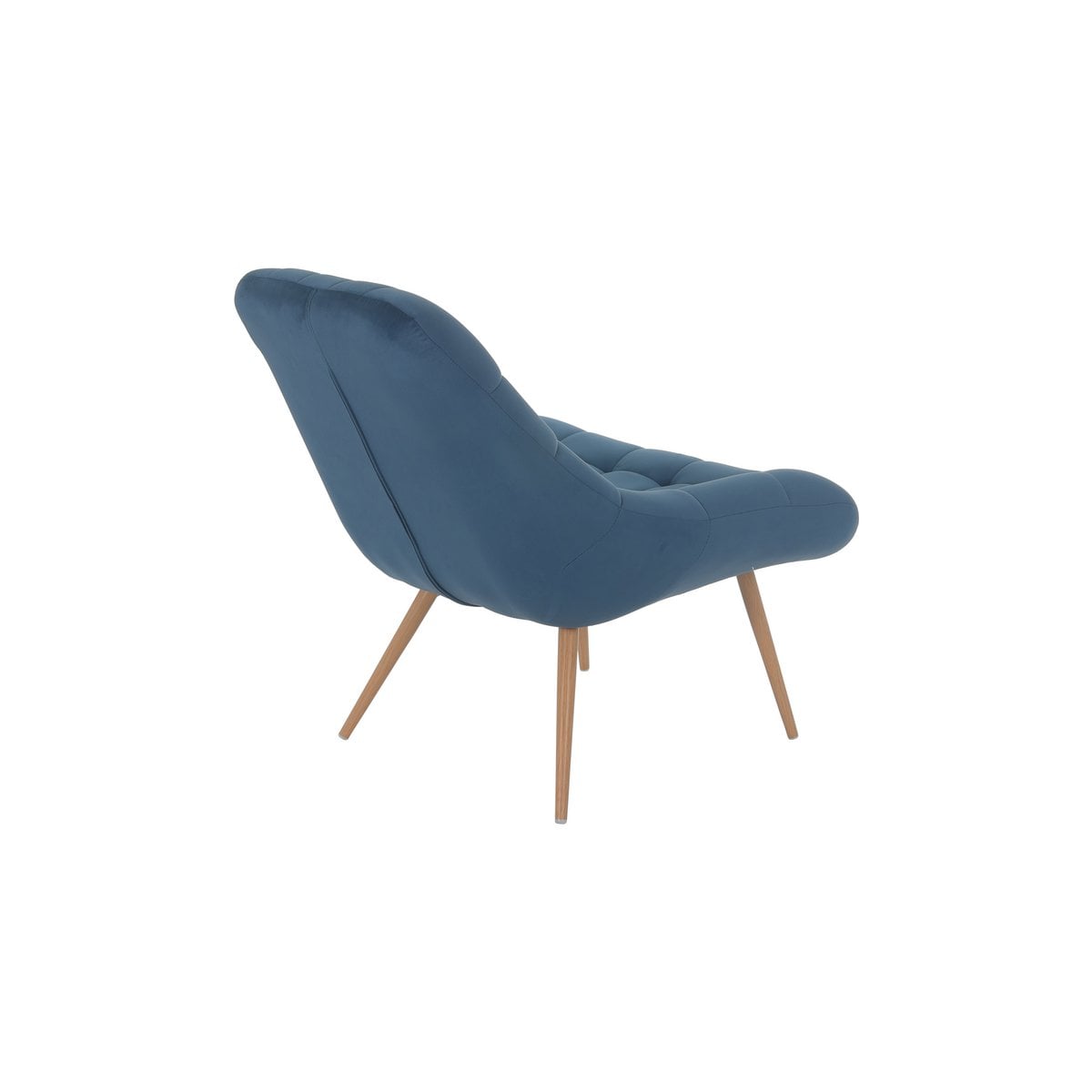 Loungesessel aus Samt blau mit XXL-Sitzfläche | VIA X SELECTION