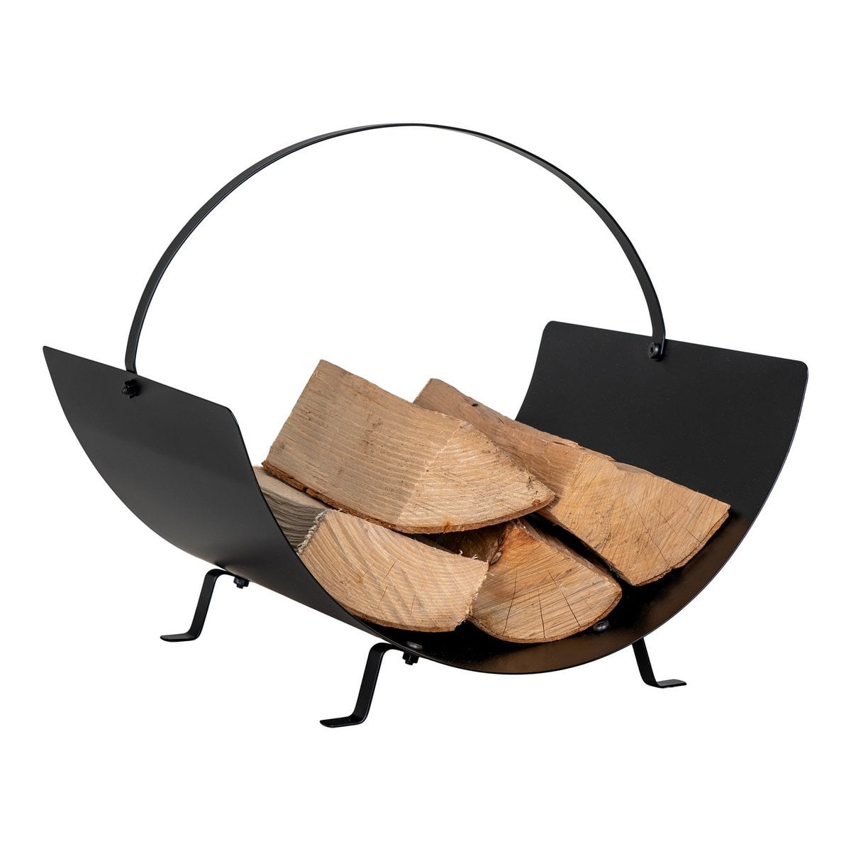 Kaminholzhalter aus schwarzem Stahl | VIA X SELECTION
