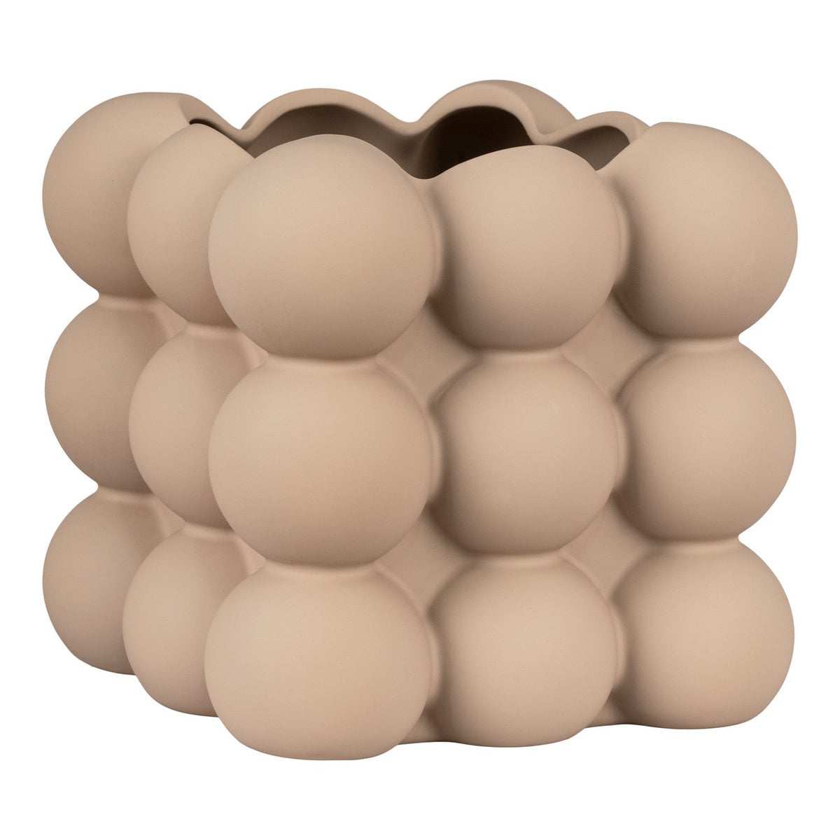 Pflanzgefäß aus Steinzeug, Braun, 13,5 × 13,5 × 13 cm | VIA X SELECTION