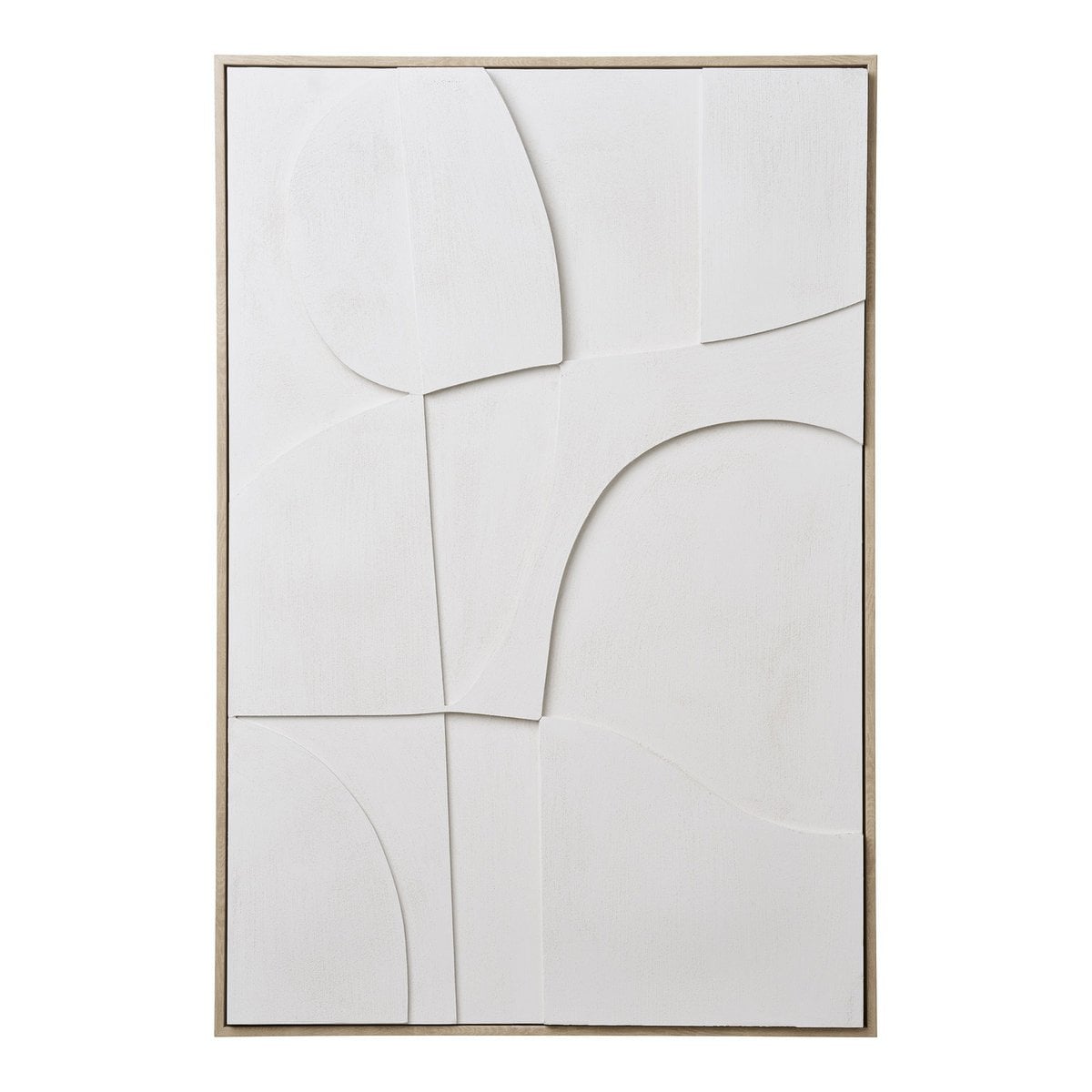 Weiße Wanddekoration mit Reliefstruktur, 60 × 90 cm | VIA X SELECTION